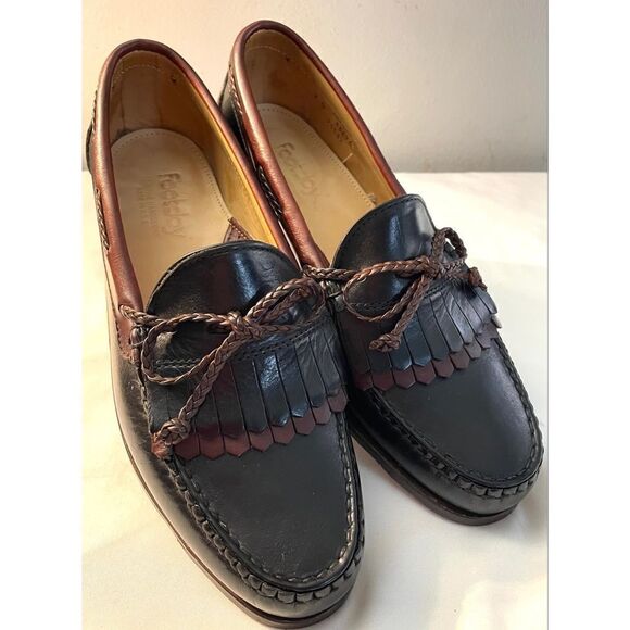 Footjoy Kiltie Tassel Loafers Black/Brown Men’s Shoes Size 9 Medium - Picture 2 of 12